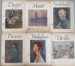6 monografie d’arte Picasso Van Gogh Monet Degas 