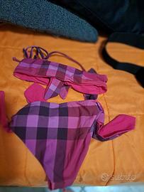 Bikini burberry viola e fucsia 