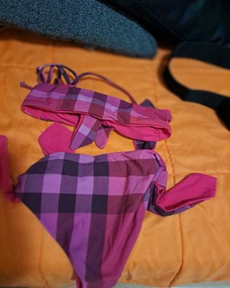 Bikini burberry viola e fucsia 