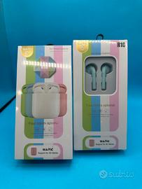 Cuffie bluetooth tipo airpods Mark R10 3d stereo