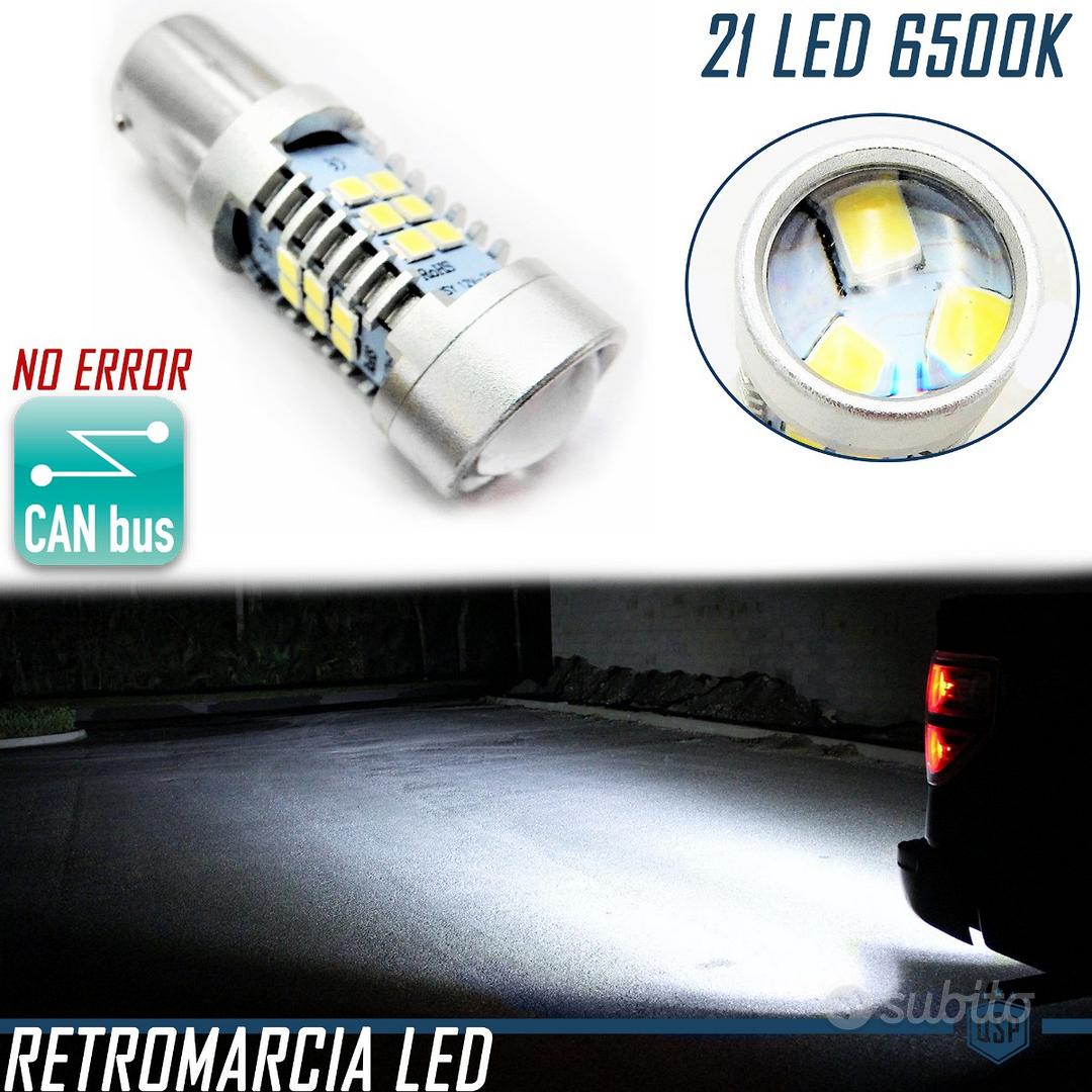 Luce RETROMARCIA LED per Alfa Romeo 146 (95-01)  Lampada P21W (BA15S) con  LENTE 3D, 21 LED 6500K Bianco, CANBUS