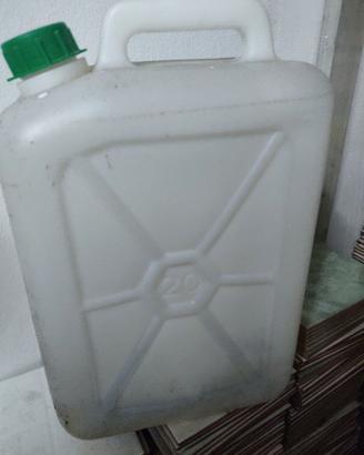 4 bidoni 20 litri plastica tappo taniche bidoncini