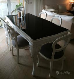 Tavolo sala da pranzo stile veneziano + 6 sedie