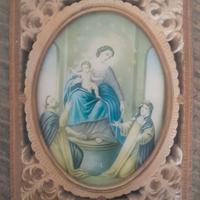 Quadro antico Madonna del rosario 