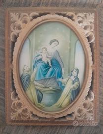 Quadro antico Madonna del rosario 
