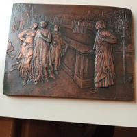 quadro in rilievo placca vintage
