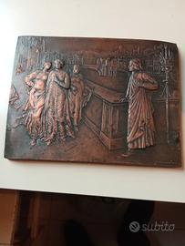 quadro in rilievo placca vintage