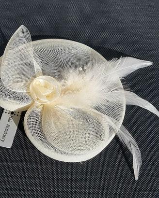 Fascinator da sposa, mini cappellino da sposa