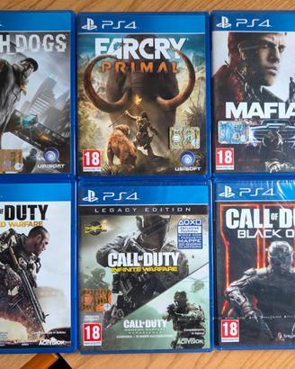 Lotto 6 Giochi PS4 - CoD SIGILLATI + Altri