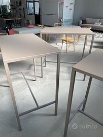 3 Tavolo Quatris 105x60cm x altezza 110cm Tortora