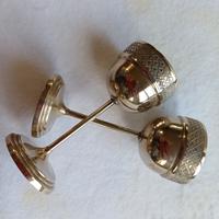 Set 12 bicchierini liquore vintage in metallo