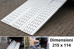 Rampa di carico per moto pieghevole in alluminio