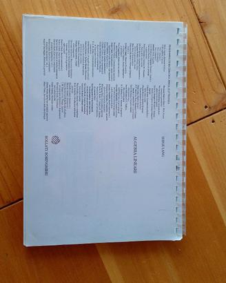 Copia rilegata del libro ALGEBRA LINEARE