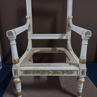 Poltrona Stile Versace Fusto Laccato e Grezze