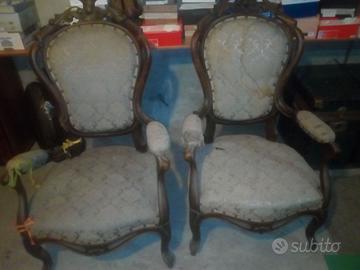 Poltrone antiche da restaurare