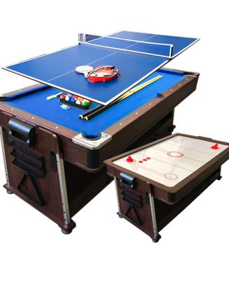 Biliardo Air Hockey Ping Pong 4 in 1 Mattew Blu