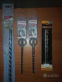 Punte da trapano per legno, ferro e cemento SDS/NO