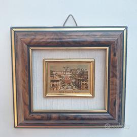 Quadretto foglia  d oro