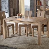 TAVOLO RUSTICO ALLUNGAB. + 4 SEDIE, ABETE MASSELLO