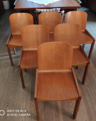 Set  n°7 sedie Di Afra e Tobia Scarpa by Molteni