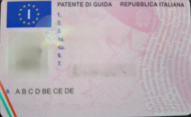 Autista patente A, B, C, D, E, CQC, CE,DE