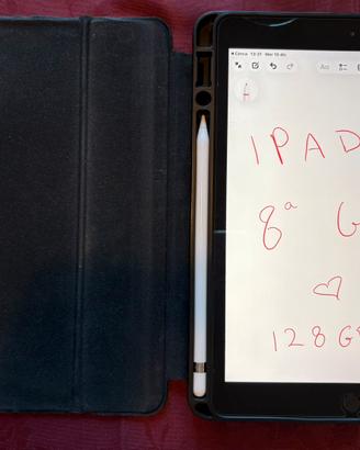 IPAD 128 gb + Apple pencil + cover