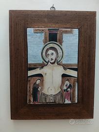  il dipinto di Cristo su ceramica