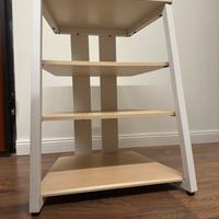 Mobile HI-FI 4 ripiani bianco/ legno chiaro