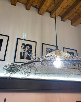 Lampadario in fil di ferro artigianale