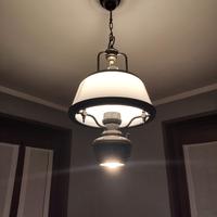 lampadario bronzato a sospensione vintage 