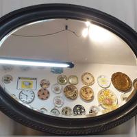 Specchio  molto con cornice in legno liberty