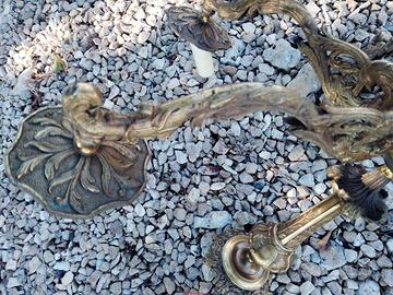 Lampadario antico in ottone