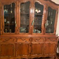 Credenza/vetrina stile barocco in noce