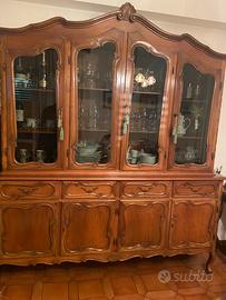 Credenza/vetrina stile barocco in noce