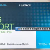 Switch Ethernet LINKSYS LGS116P, 16 porte, 8 POE