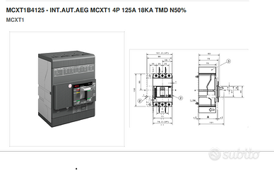 Interruttore automatico AEG serie MCXT1 -  125A