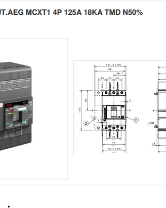 Interruttore automatico AEG serie MCXT1 -  125A