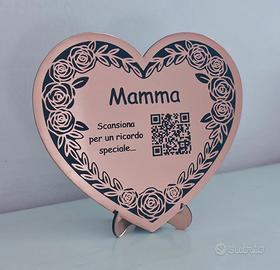 Cuore personalizzato con QR Code 