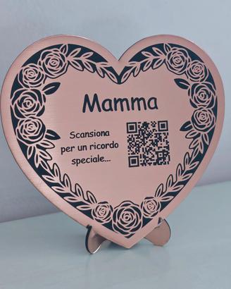 Cuore personalizzato con QR Code 