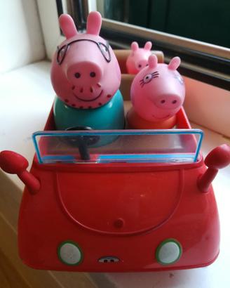 Peppa Pig con Famiglia Macchina "Spingi e Vai"