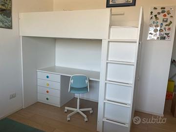 SAMSTAD  - Letto a soppalco - 4 cassetti
