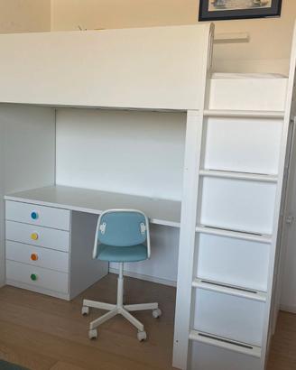 SAMSTAD  - Letto a soppalco - 4 cassetti