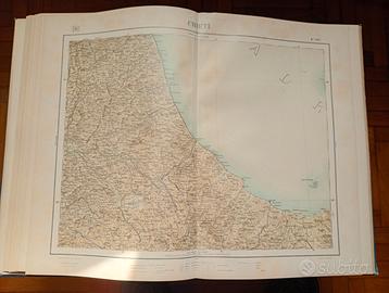 CARTA GEOGRAFICA DI CHIETI DEL 1909