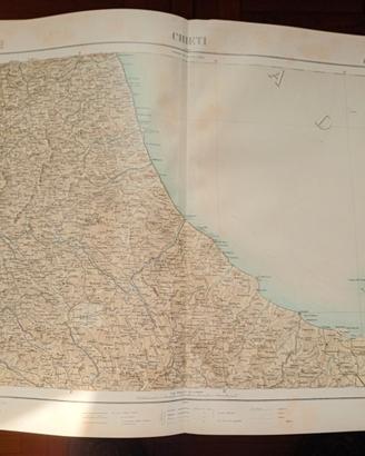 CARTA GEOGRAFICA DI CHIETI DEL 1909