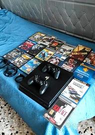 PS4 PRO-500GB + 2 Controller + 3 Cavi + 17 Giochi