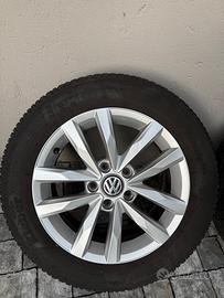 Cerchi in lega originali vw del 16 + gomme da neve