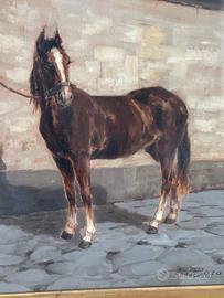 Mario Bordi quadro cavallo con cornice
