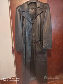 Cappotto lungo in pelle artigianale
