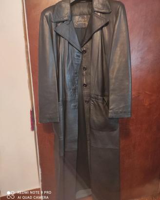 Cappotto lungo in pelle artigianale