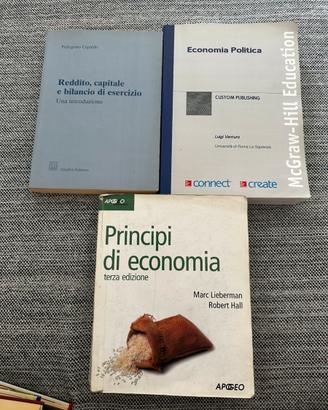 Lotto 3 libri universitari economia politica